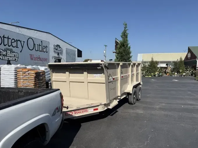 Truck towing a large trailer